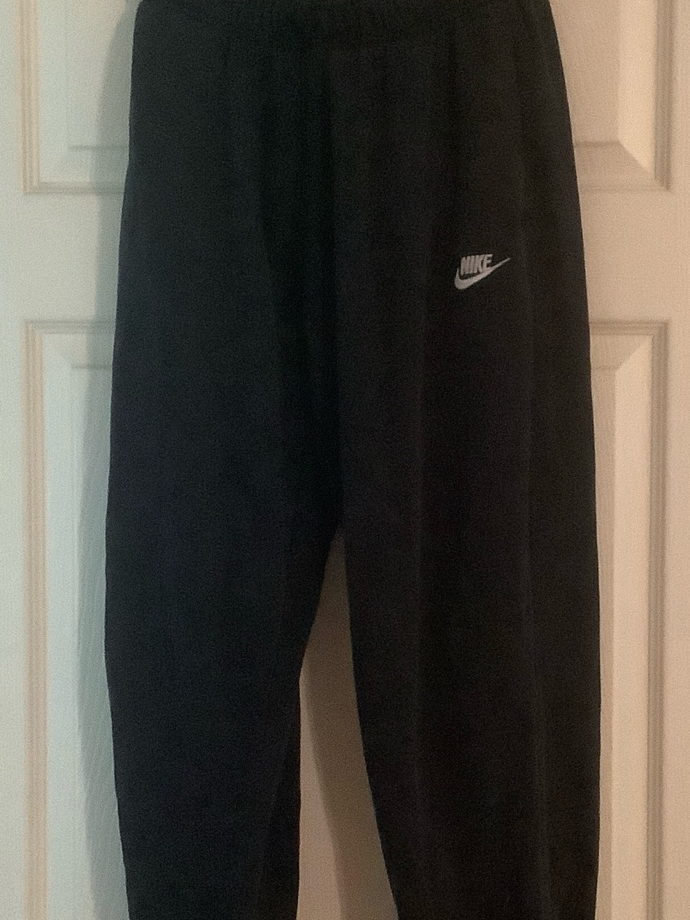 Nike Black Sweat Joggers with White Swoosh